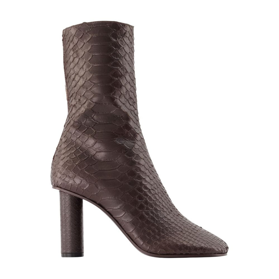 Alice Ankle Boots - Paris Texas Leather Burgundy Calfskin Shoes / Ankle-boots