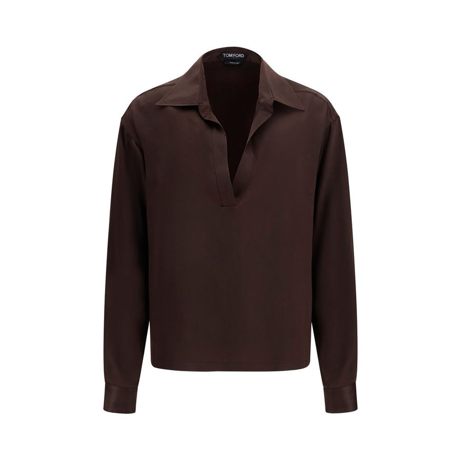 Tom Ford 100% Silk blouse in brown