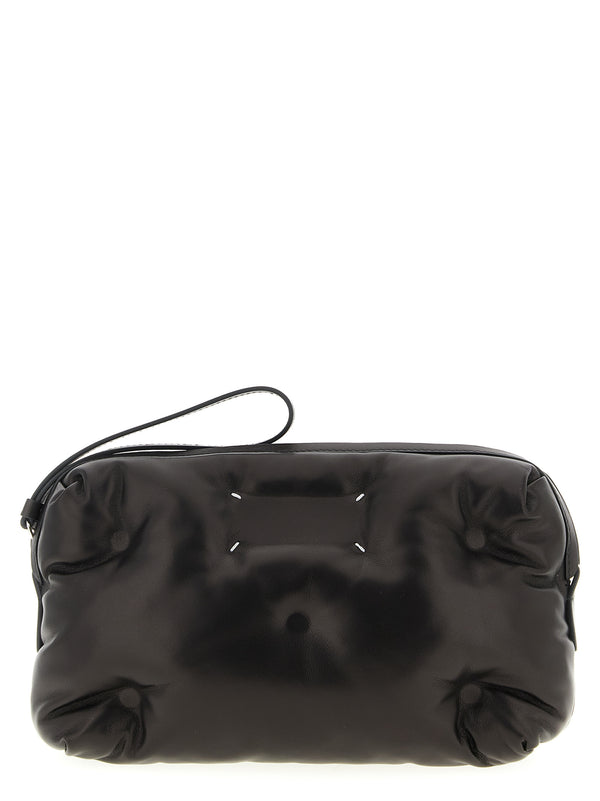 Maison Margiela 100% lambskin leather crossbody bag in black