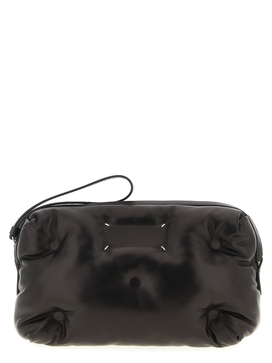 Maison Margiela 100% lambskin leather crossbody bag in black