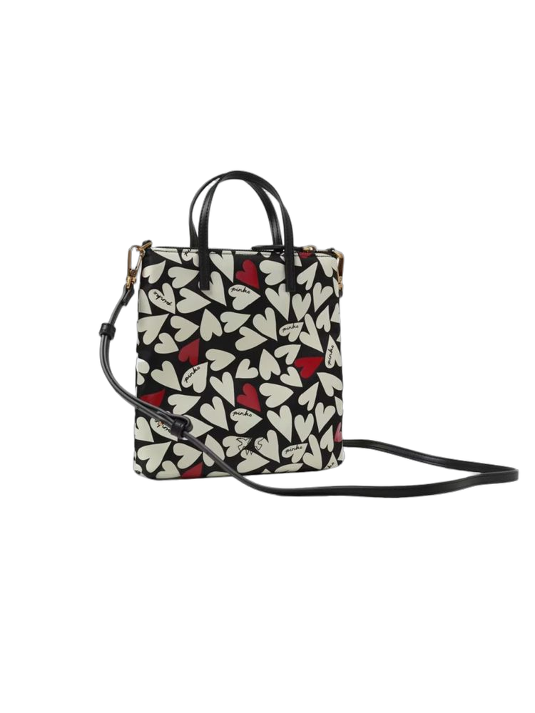 Pinko 80% Polyester shoulder bag in black