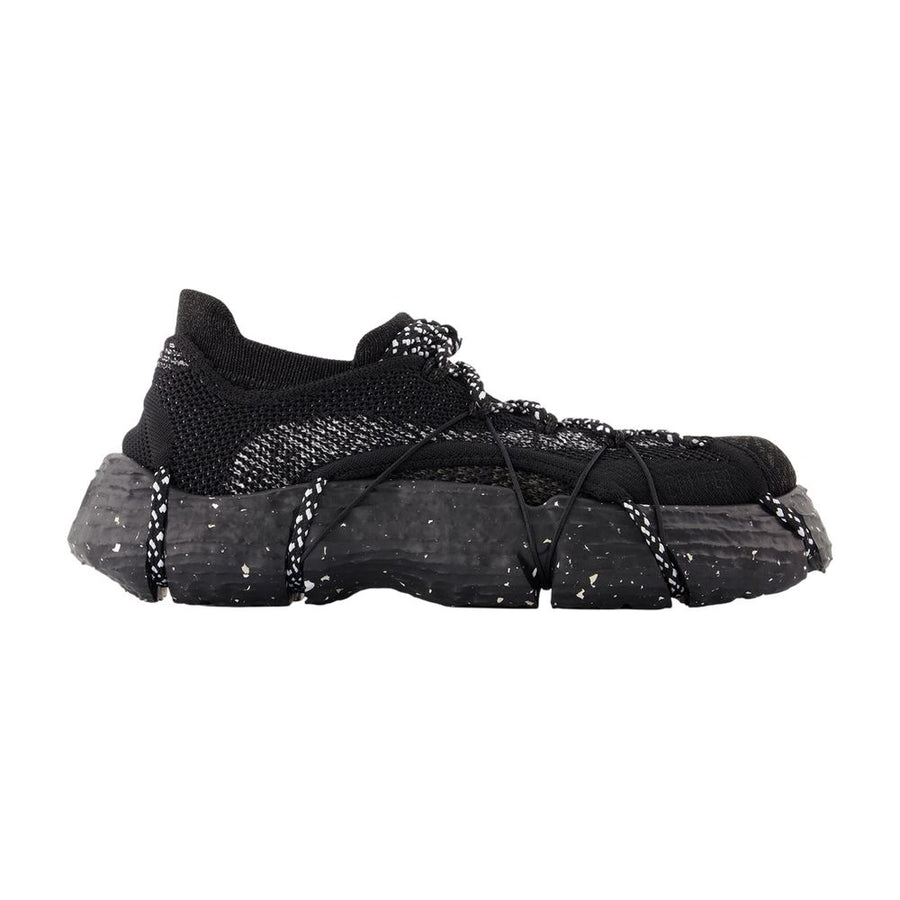 Roku Ry Nero Sneakers - Camper Fabrics Multicolor Black Canvas Shoes /
