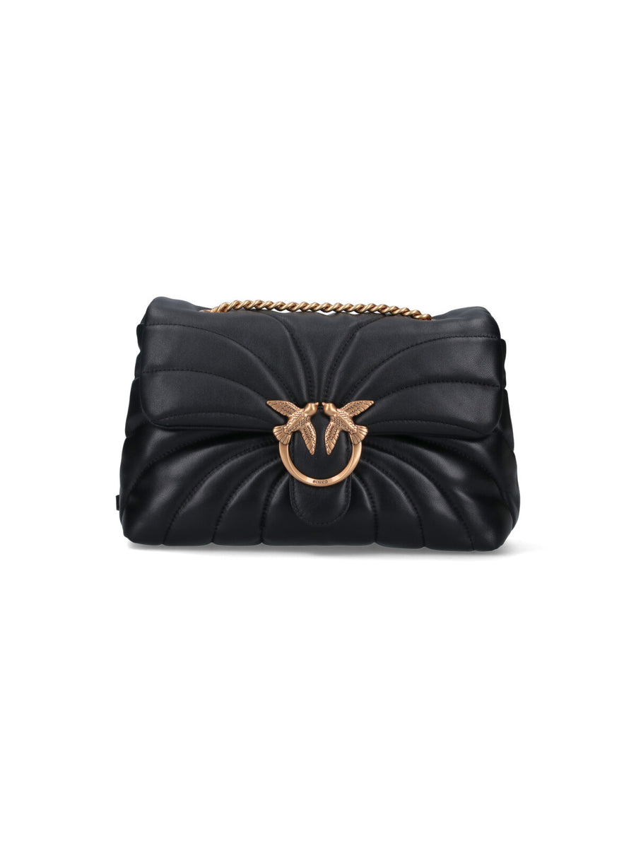 Pinko 70% Polyurethane shoulder bag in black