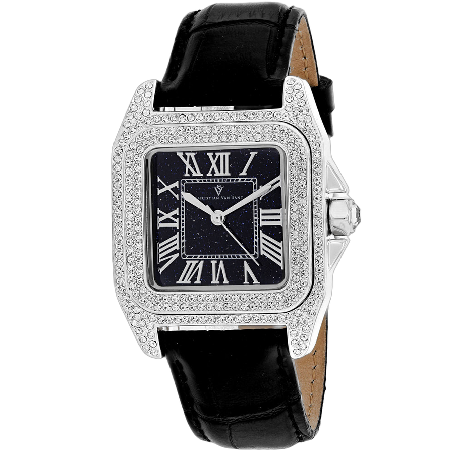 Christian Van Sant Brass case watch in black