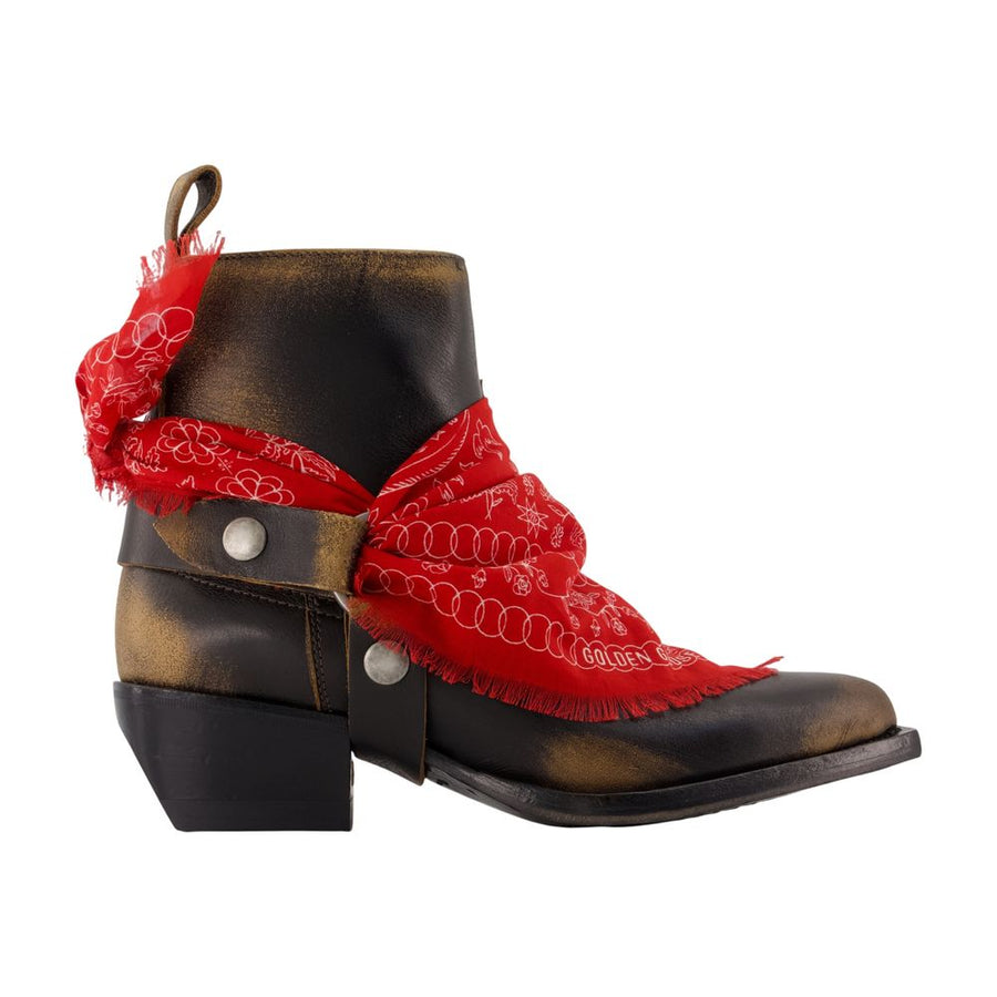 Debbie Ankle Boots - Golden Goose Deluxe Brand Leather Multi Calfskin Shoes / Ankle-boots