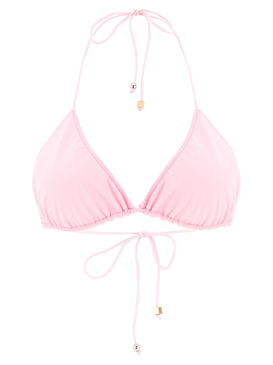 Jacquemus 78% polyamide bikini top in pink