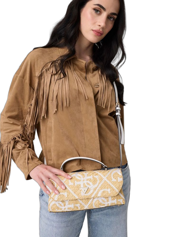 Guess 100% Polypropylene top handle bag in beige