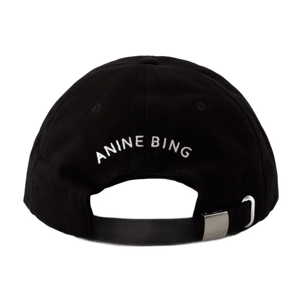 Anine Bing S-12-9084-000 Cotton baseball cap in black
