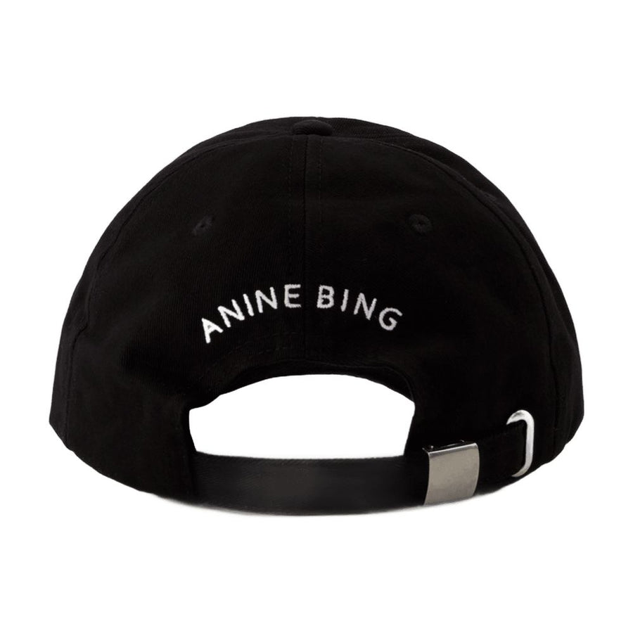 Anine Bing S-12-9084-000 Cotton baseball cap in black
