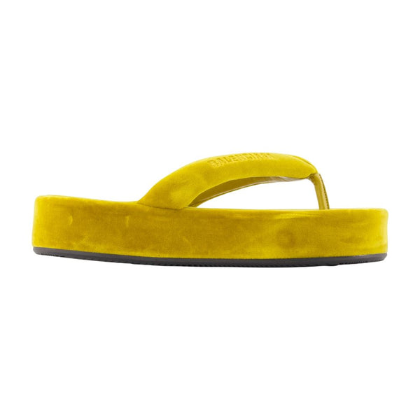 Balenciaga Velvet sandals in yellow