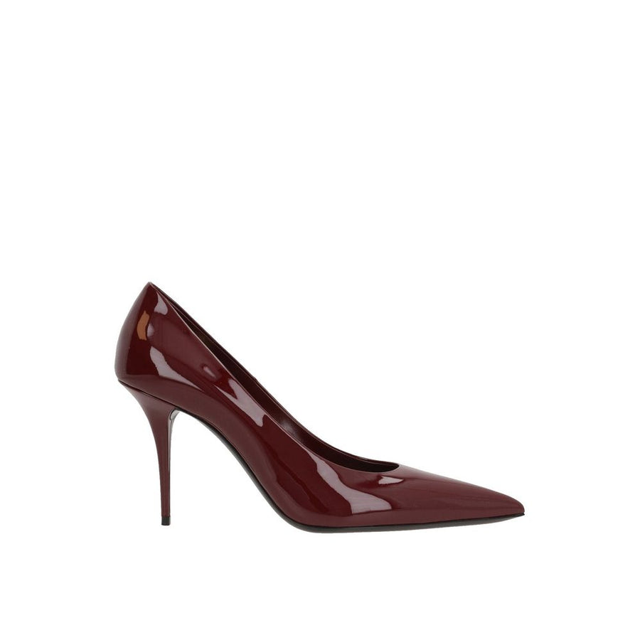 Saint Laurent 100% calf leather pump in burgundy