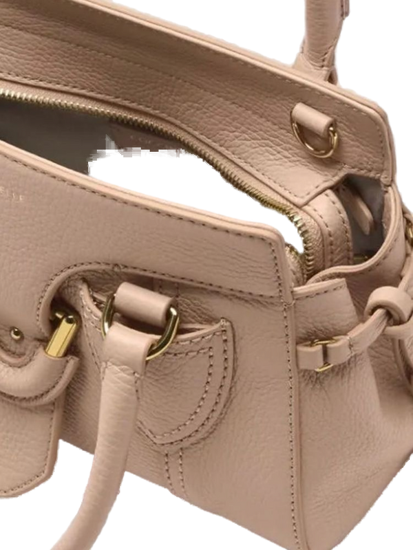 Coccinelle 100% Cow Leather top handle bag in beige