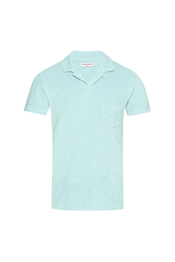 Orlebar Brown 100% cotton polo in blue