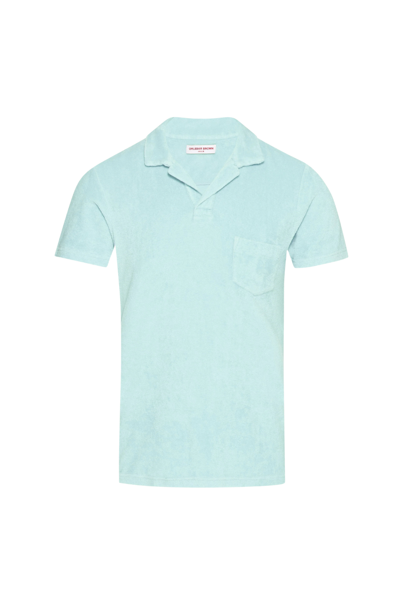 Orlebar Brown 100% cotton polo in blue