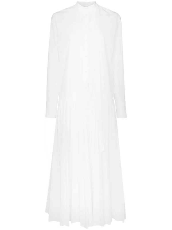 Valentino Cotton-blend poplin dress in white