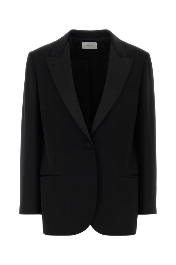 Black Wool Gemma Blazer Exterior: Lining: Silk Giacche E Gilet