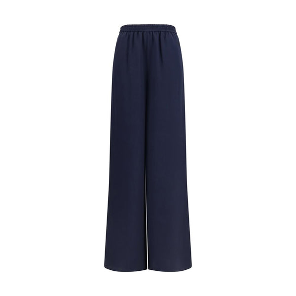 Max Mara 100% Silk trousers in navy