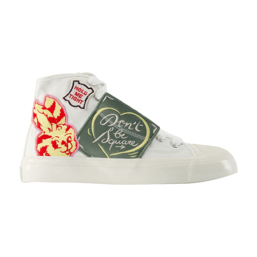 Kenzo Cotton high-top sneaker in white