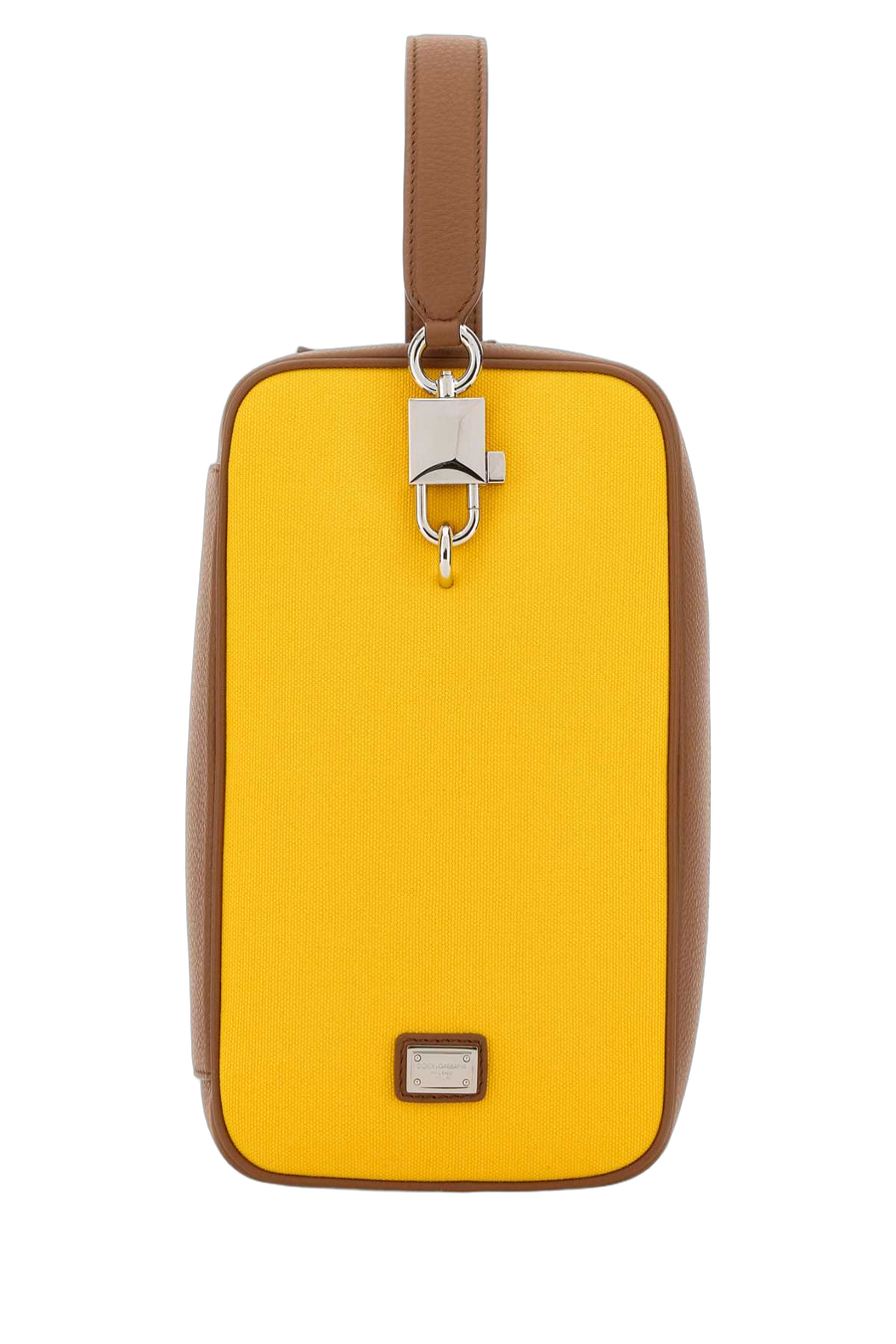Dolce & Gabbana Exterior: 100% Calf top handle bag in yellow