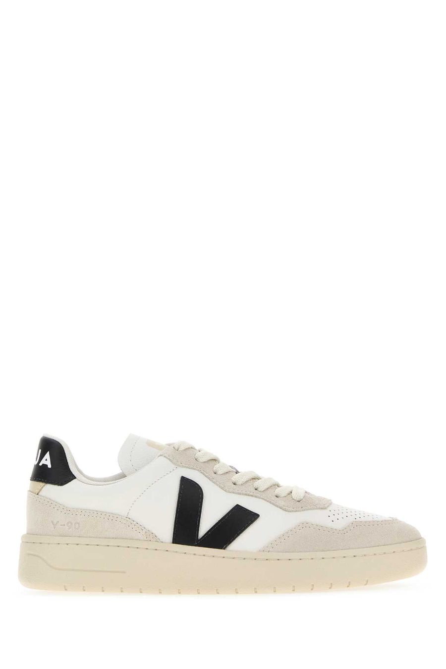 Veja Exterior: 100% Leather 100% Suede; Interior: 100% Polyester; Sole: Rubber sneaker in beige