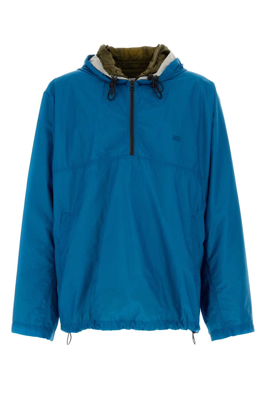 Blue Tech Fabric Anorak Exterior: Nylon Polyurethane Giacche E Gilet