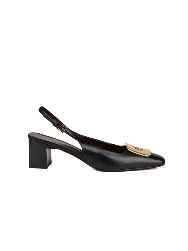 Tory Burch 80% Bovine Leather slingback heel in black