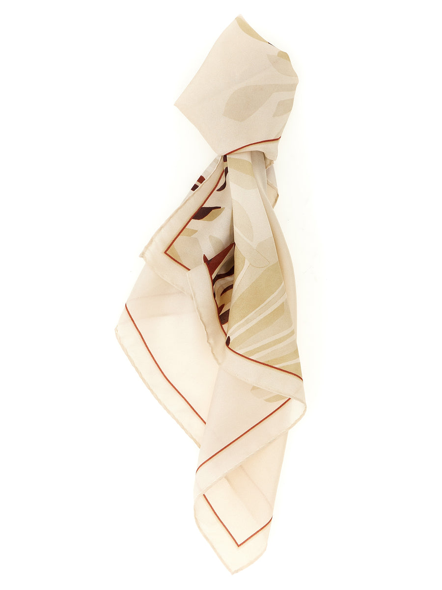 Brunello Cucinelli 100% silk scarf in beige