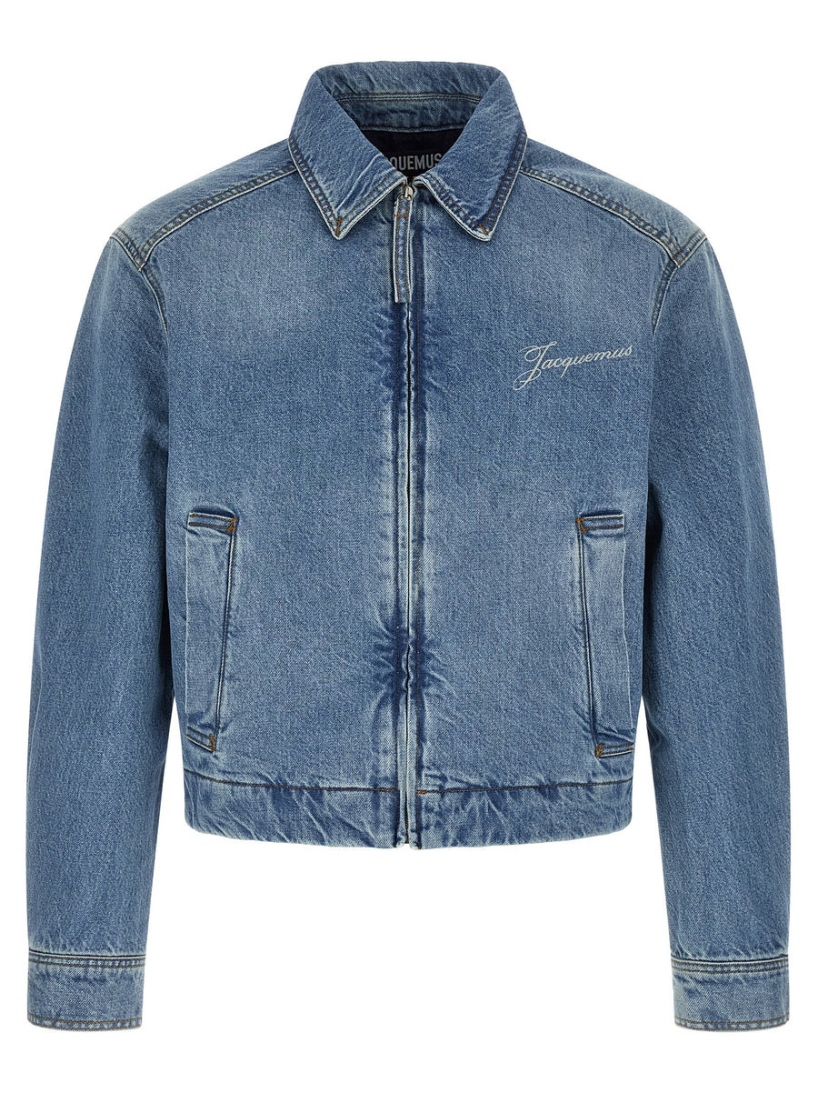 Blue Cotton Denim Jacket Clothing