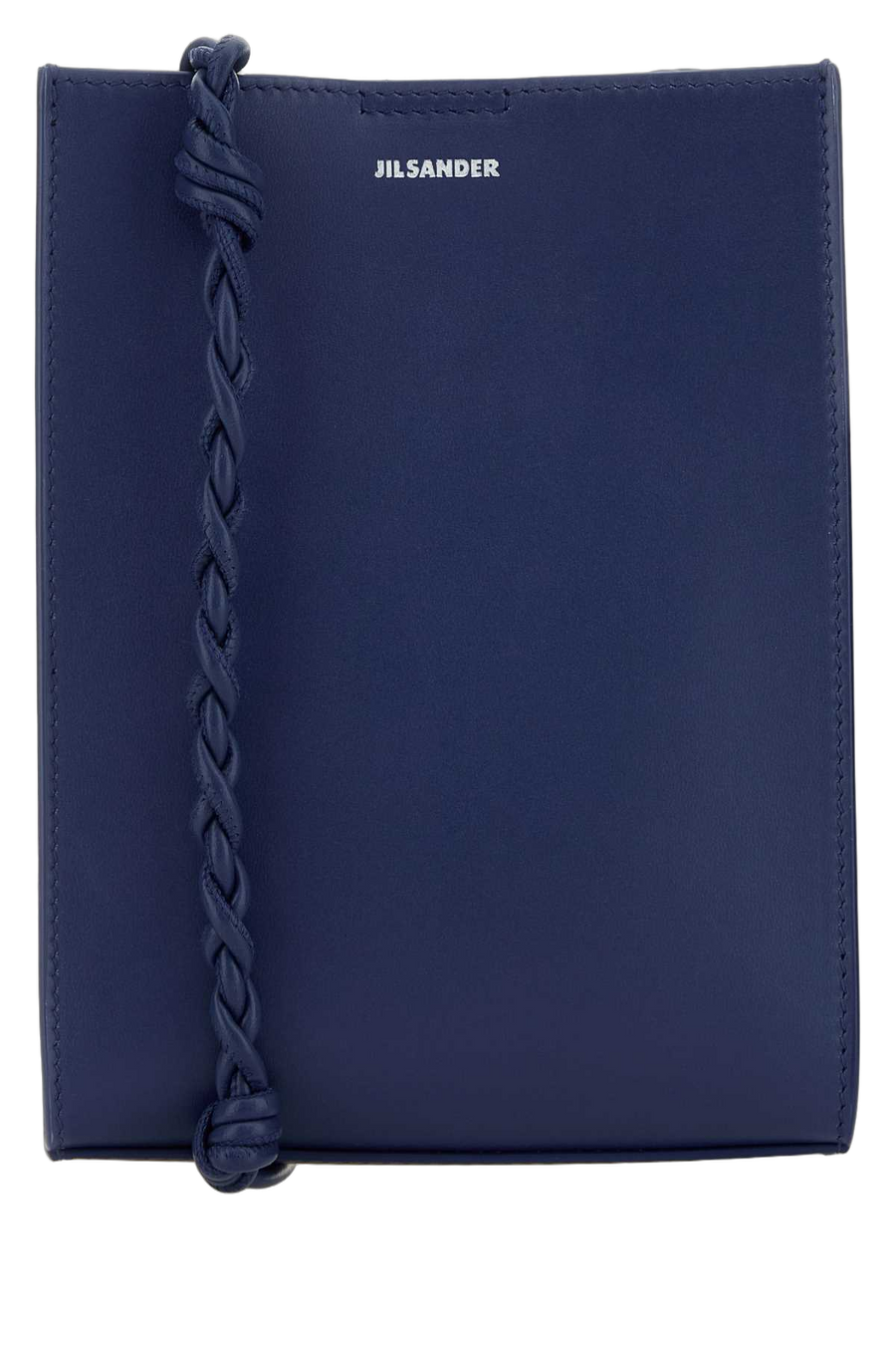 Jil Sander Exterior: 100% Calf; Lining: 100% Nappa leather shoulder bag in navy