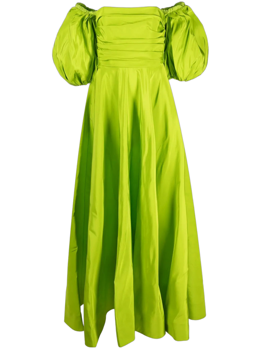 Valentino Silk-blend dress in yellow