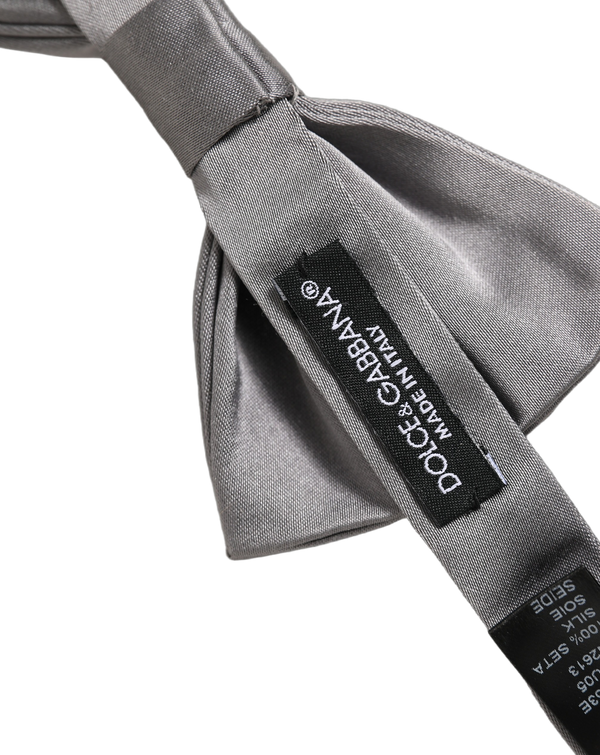 Dolce & Gabbana 100% Silk bow tie in gray