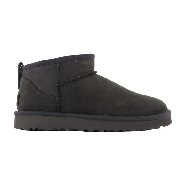 W Classic Ultra Mini Nubuck Ankle Boots - Ugg Leather Black Calfskin Shoes / Ankle-boots