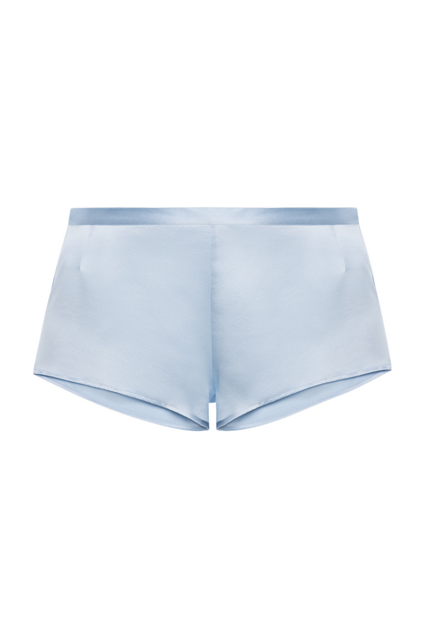 La Perla 100% Silk sleep shorts in blue