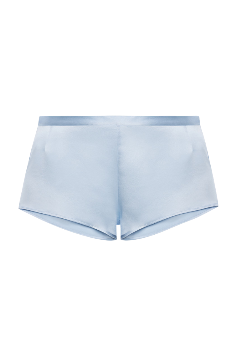 La Perla 100% Silk sleep shorts in blue
