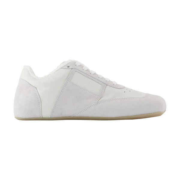 MM6 Maison Margiela Calfskin sneaker in white