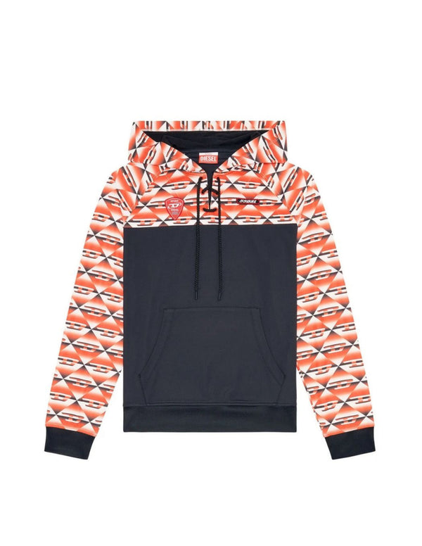 Diesel 92% Polyester hoodie in black
