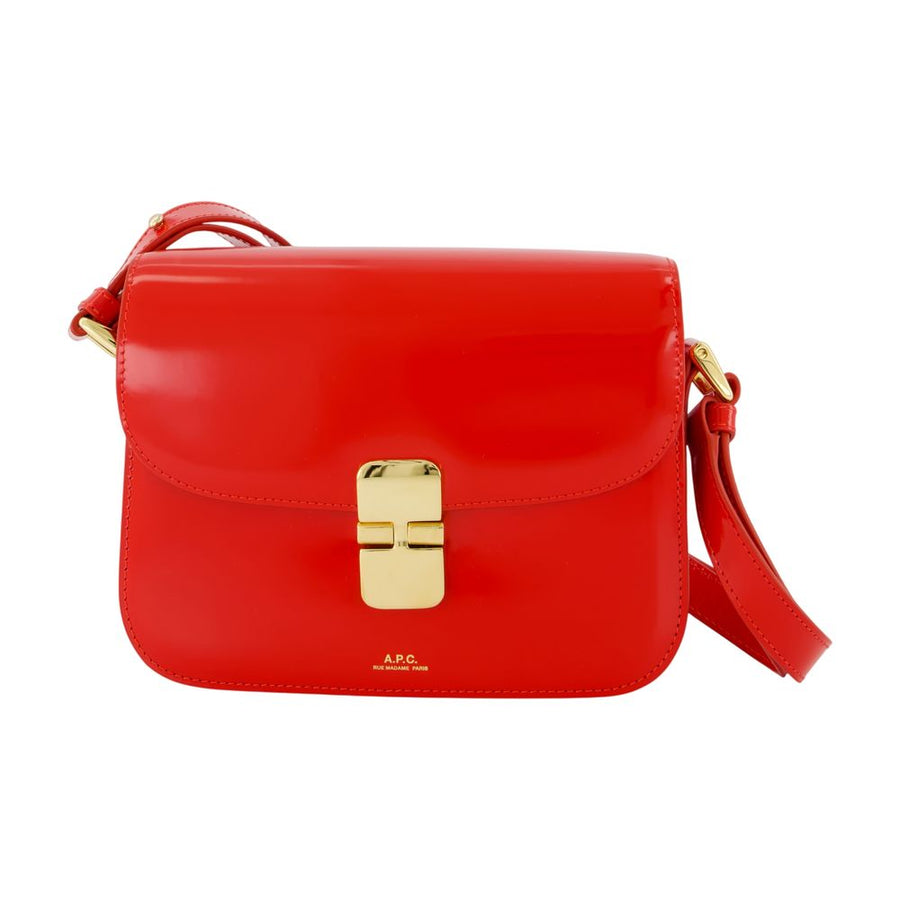A.P.C. calfskin shoulder bag in red