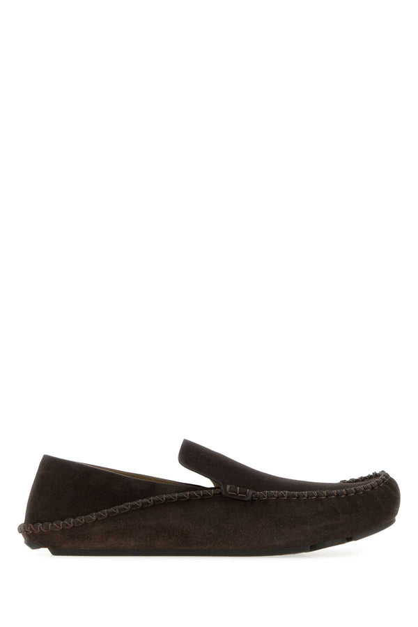 Dark Brown Suede Rambla Loafers Mocassini