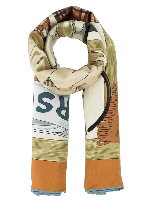 Burberry Exterior: 100% Silk scarf in orange