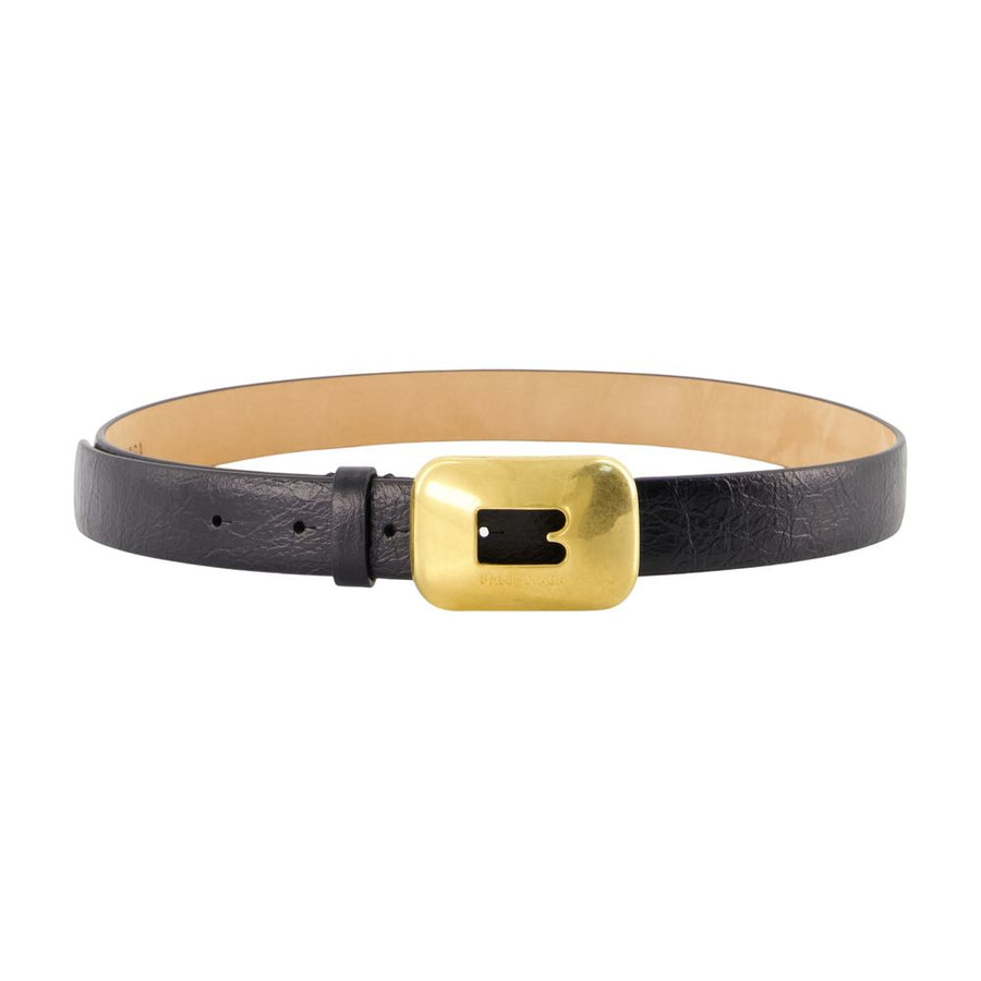 Clicca Belt 25 - Balenciaga Leather Black Calfskin Accessories /