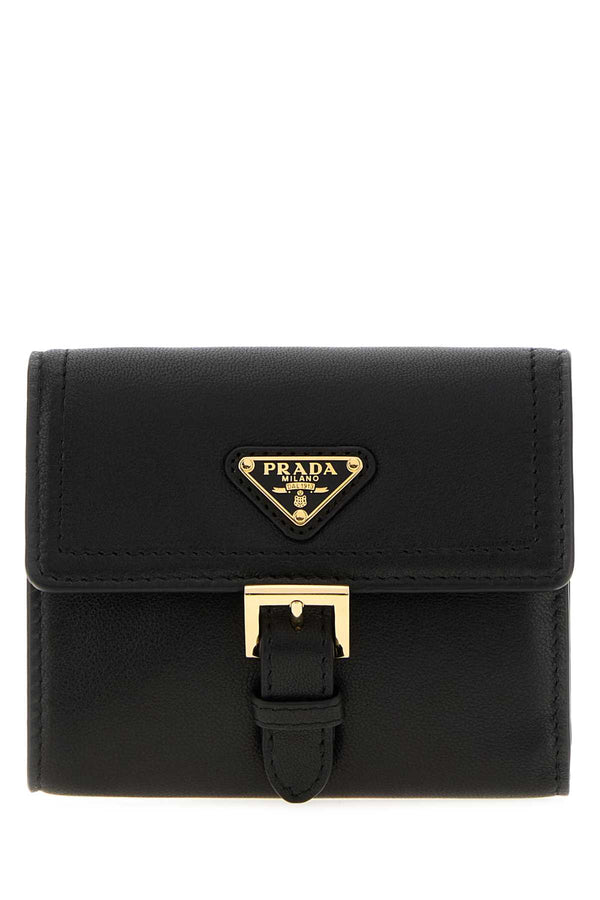 Black Nappa Leather Wallet Nero Portafogli