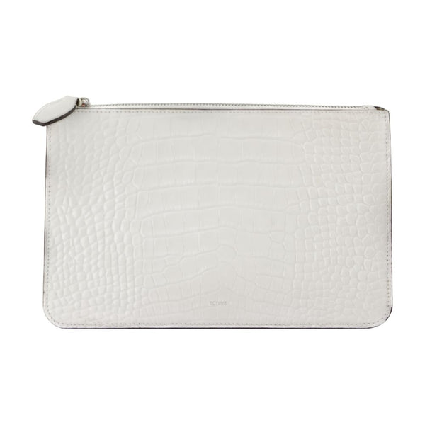 Toteme Calfskin clutch in white