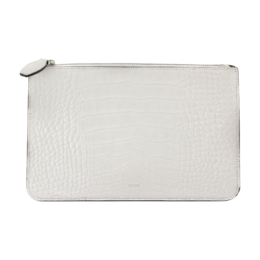 Toteme Calfskin clutch in white
