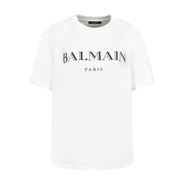 Vintage Print Reg Fit T-Shirt - Balmain Cotton White Ready-to-wear / T-shirts