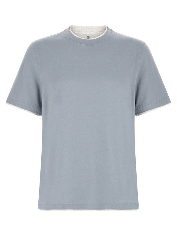 Brunello Cucinelli 100% cotton t-shirt in blue