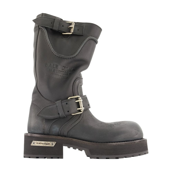Venom Boots - Balenciaga Leather Multicolor Calfskin Shoes /