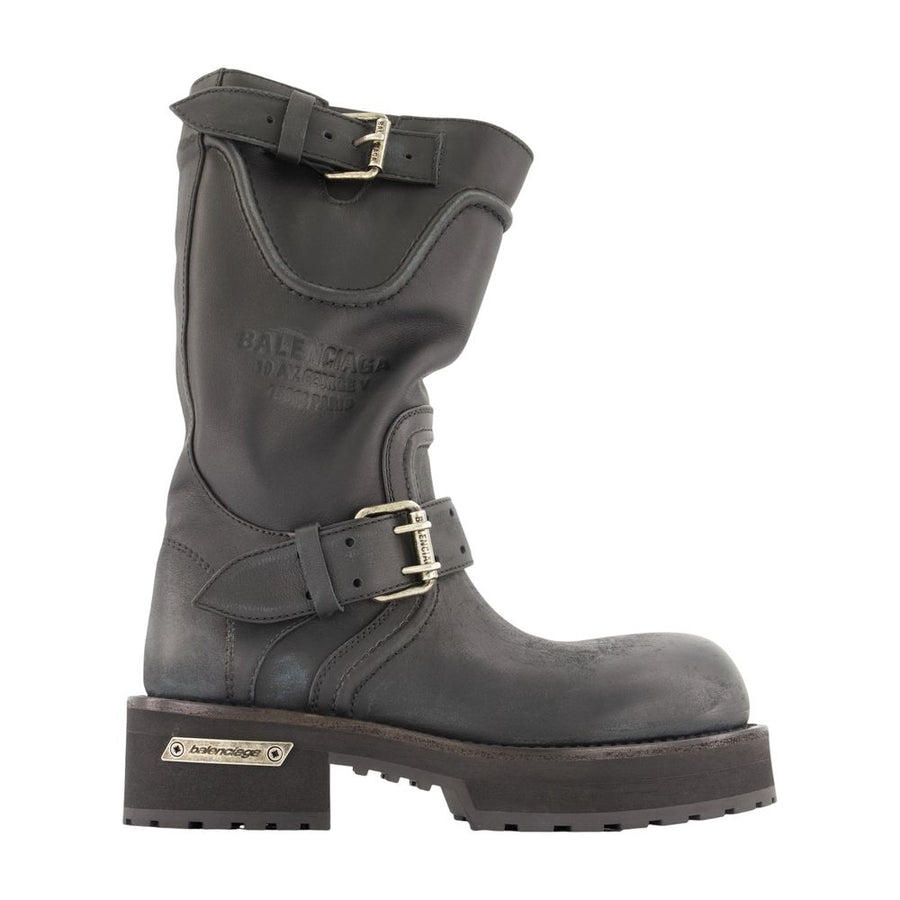 Venom Boots - Balenciaga Leather Multicolor Calfskin Shoes /