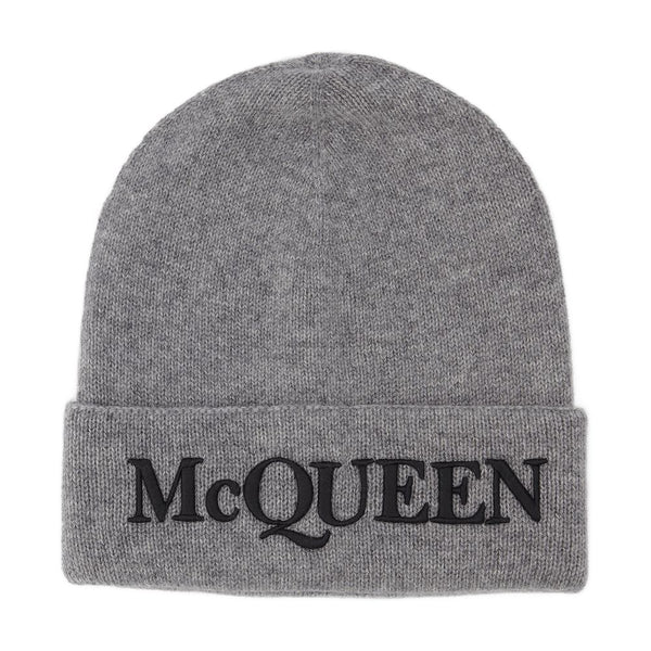 Alexander McQueen 6631954201Q1460-M Cashmere beanie in gray