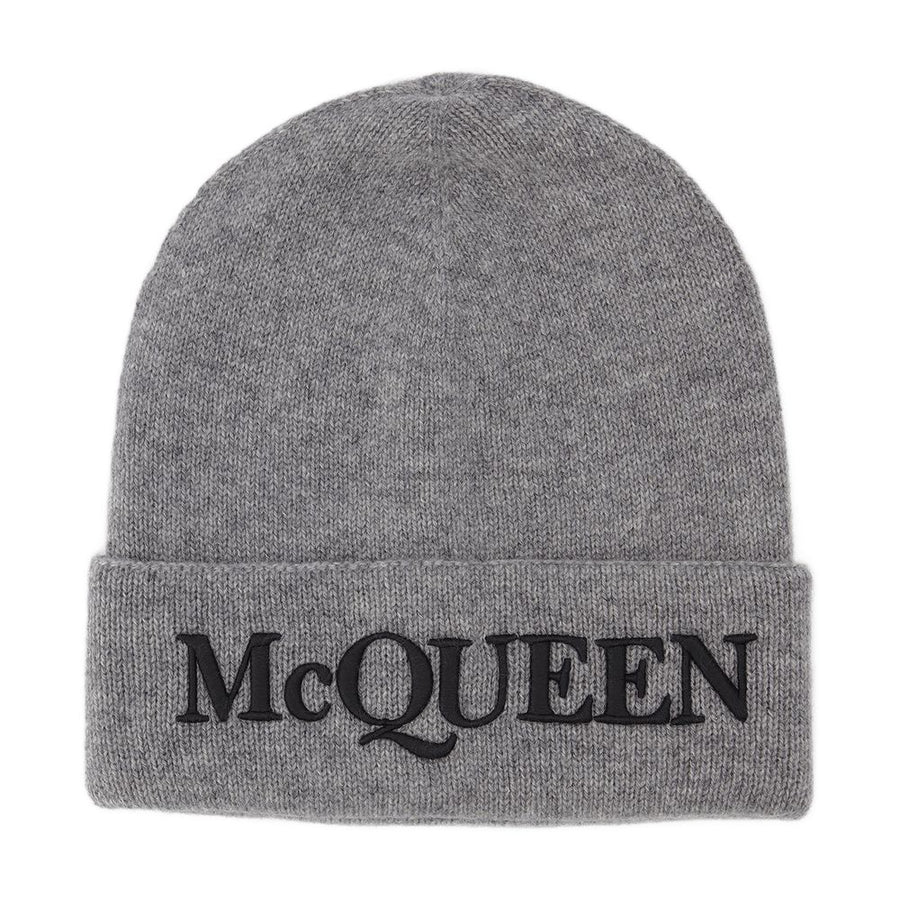 Alexander McQueen 6631954201Q1460-M Cashmere beanie in gray