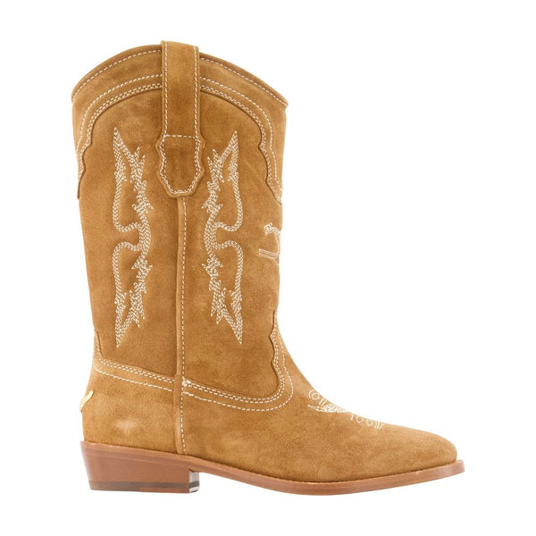 Zadig & Voltaire cowhide western ankle boot in brown